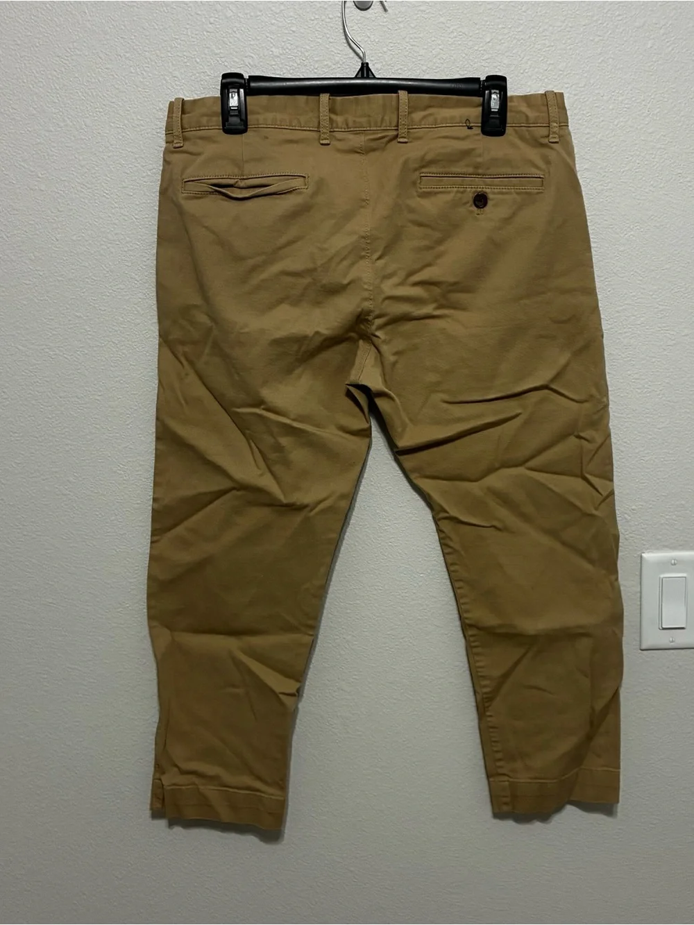 J. Crew Flex Slim Men's Khaki Chinos in Light Brown 33X30